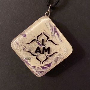 Orgonite I AM Square Pendant Necklace